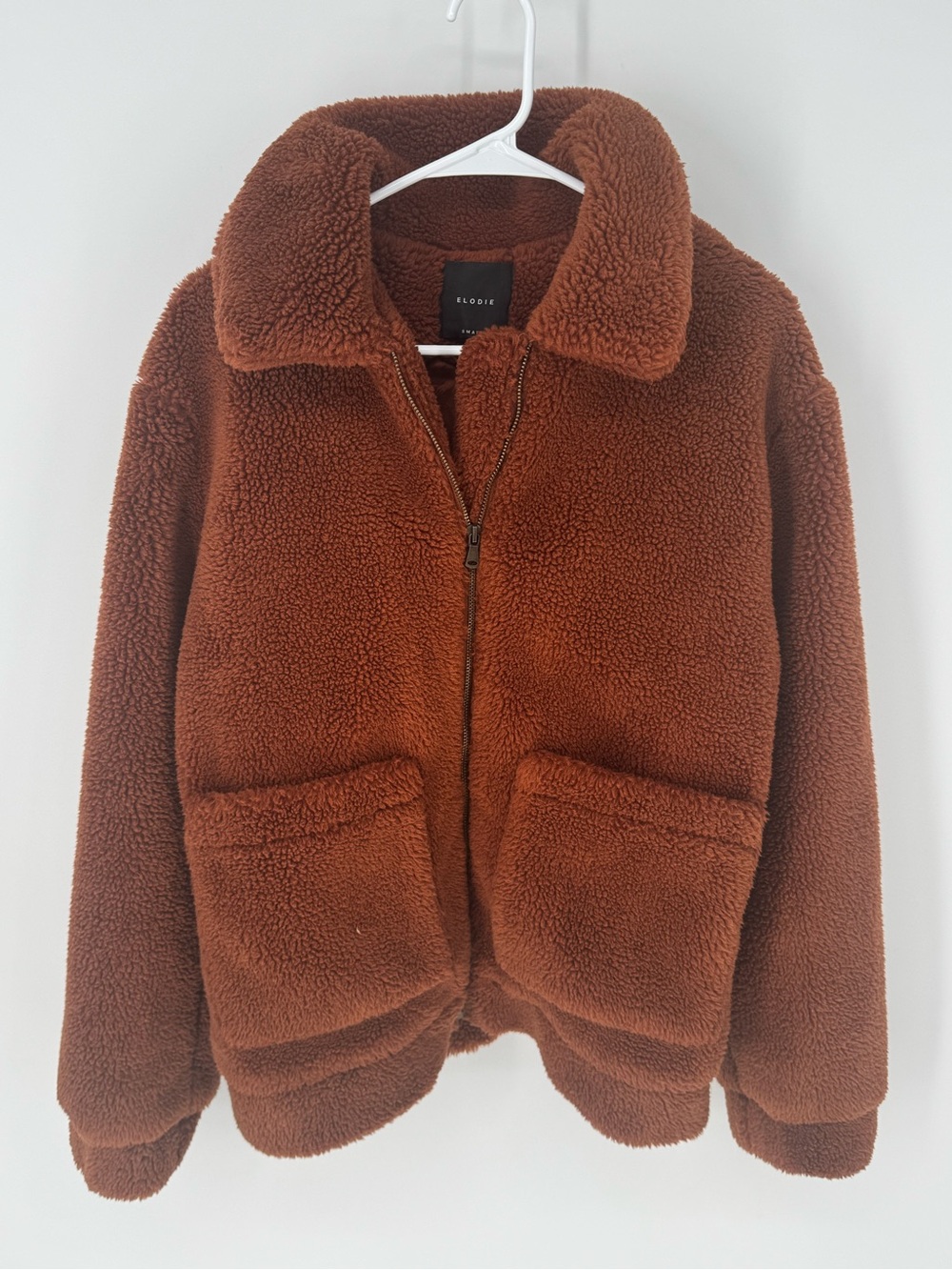 Elodie Brown Teddy Puffer oversize Jacket